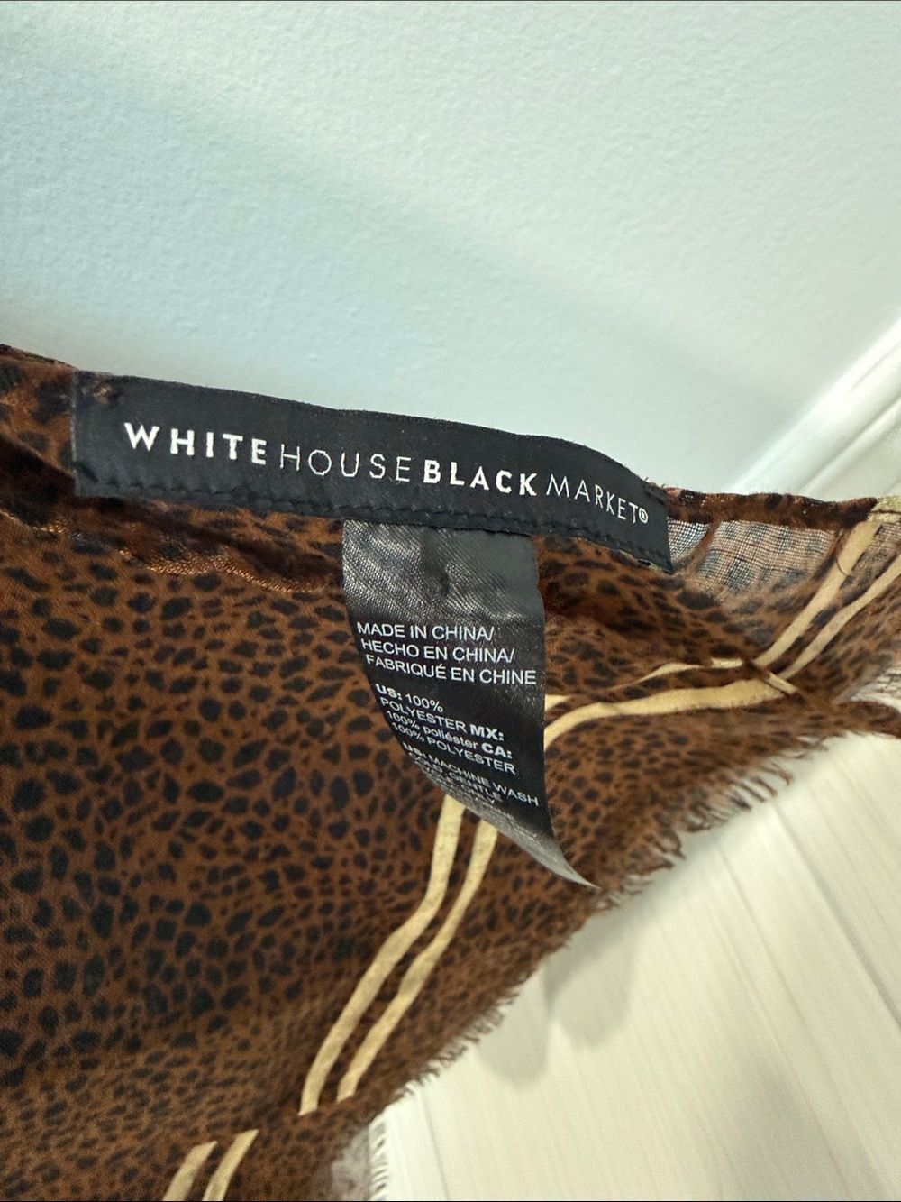 Brown Leopard Print Scarf - Picture 2 of 3